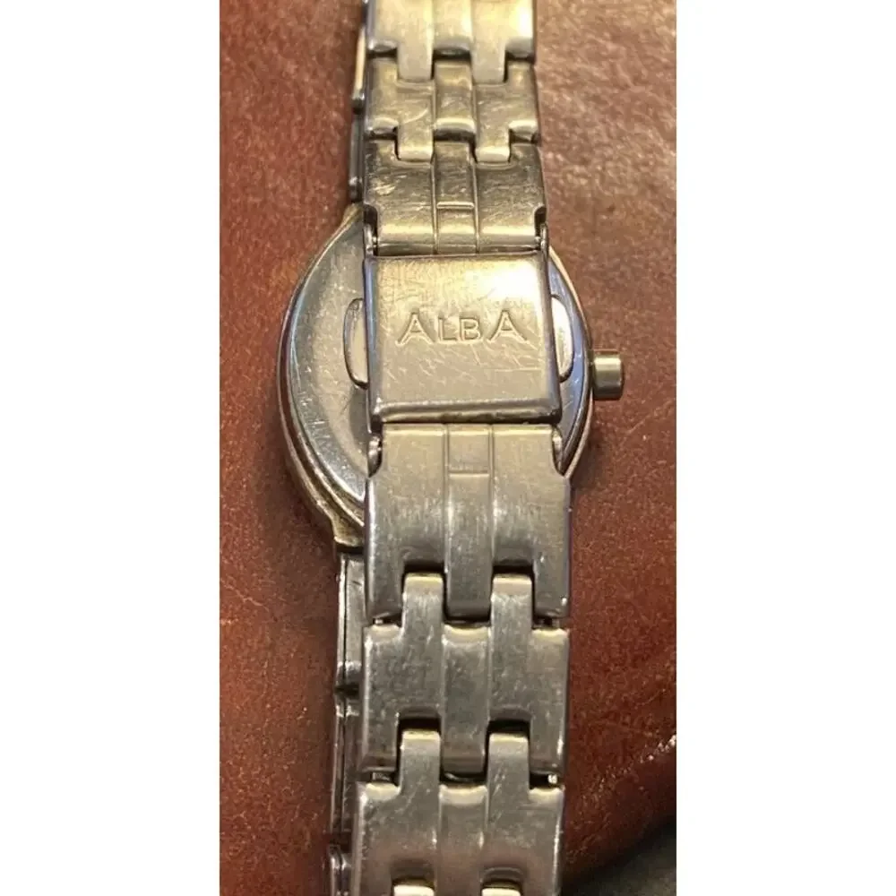 Women's Silver Tone Alba Watch, Link Bracelet Band, New Battery